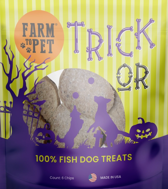 Farm To Pet, Halloween Trick or Treat Snack Packs (Beef, Chicken, Fish, Turkey)