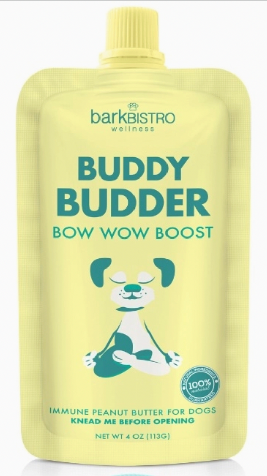 Bark Bistro "Bow Wow Boost" Immune Support Buddy Budder 4 oz. squeeze pack