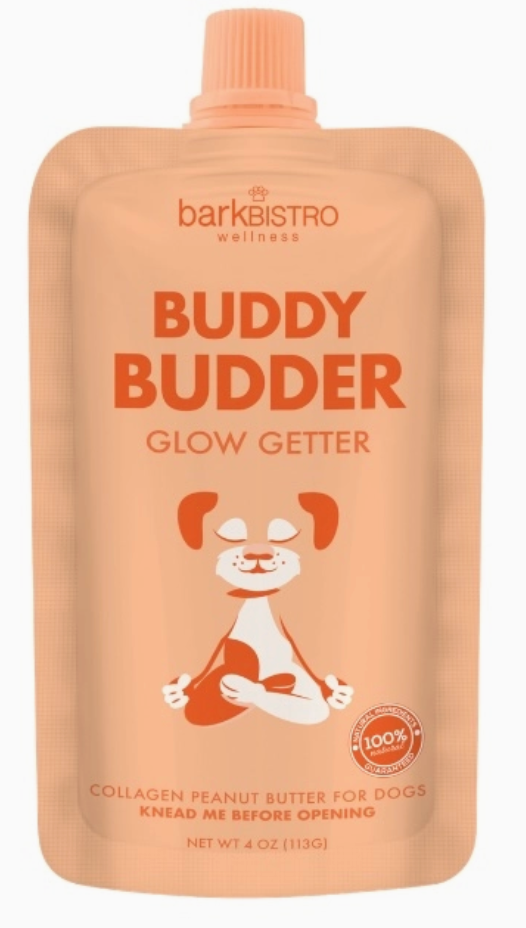 Bark Bistro "Glow Getter" Collagen Buddy Budder 4 oz. squeeze pack,