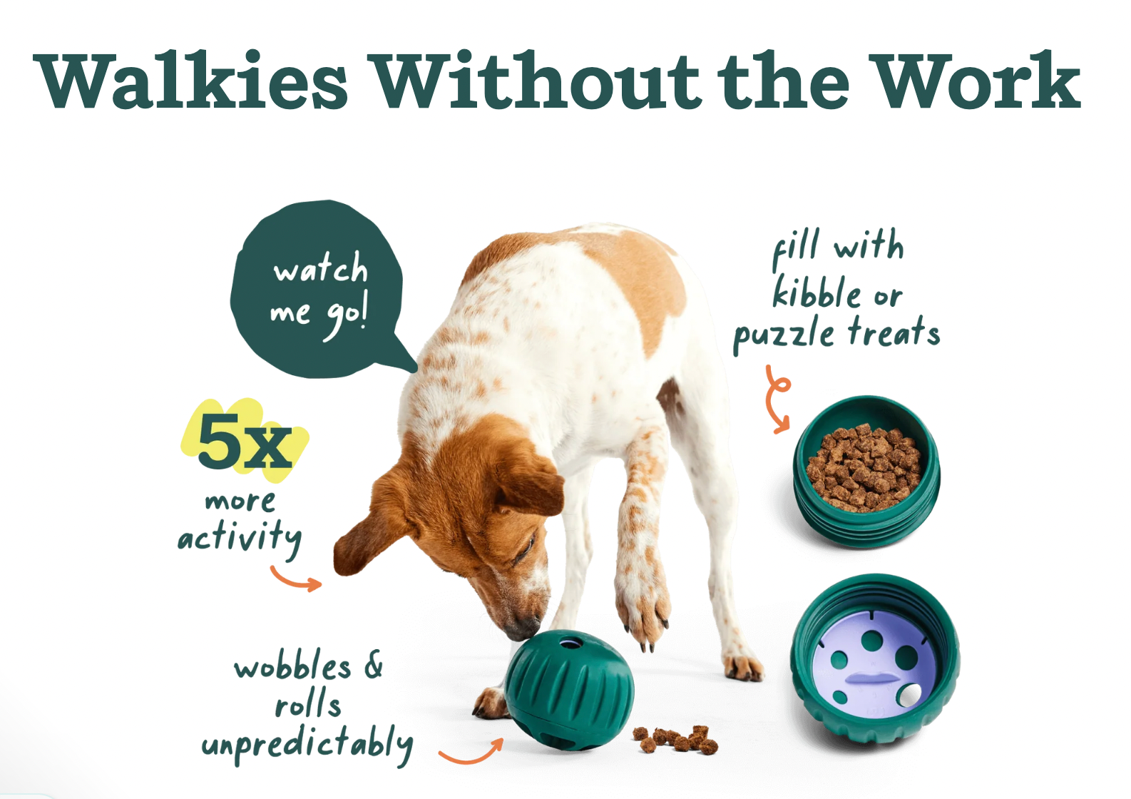 Woof "Walkabout" Slow Feeder & Puzzle Dog Toy, Large