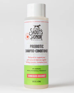 Skouts Honor Probiotic Shampoo & Conditioner: Honeysuckle, Lavender, Dog of the Woods, Puppy, Sun Kissed Coconut