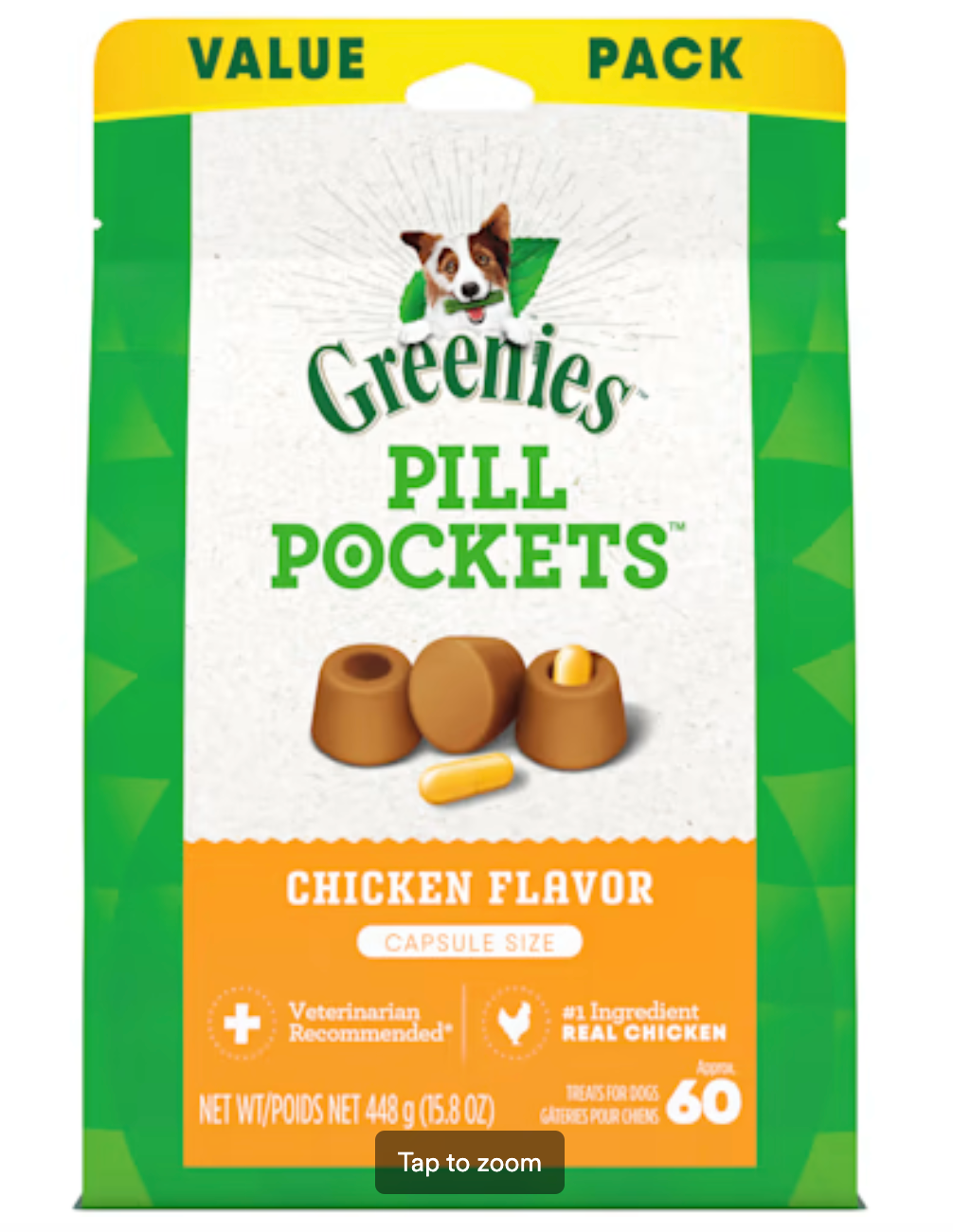Greenies Pill Pocket For Dogs, Capsule Size, Multiple Flavors - Value Size
