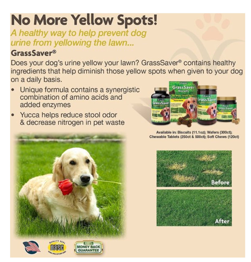 NaturVet GrassSaver Plus Enzymes Soft Chews Urinary & Lawn Protection Supplement