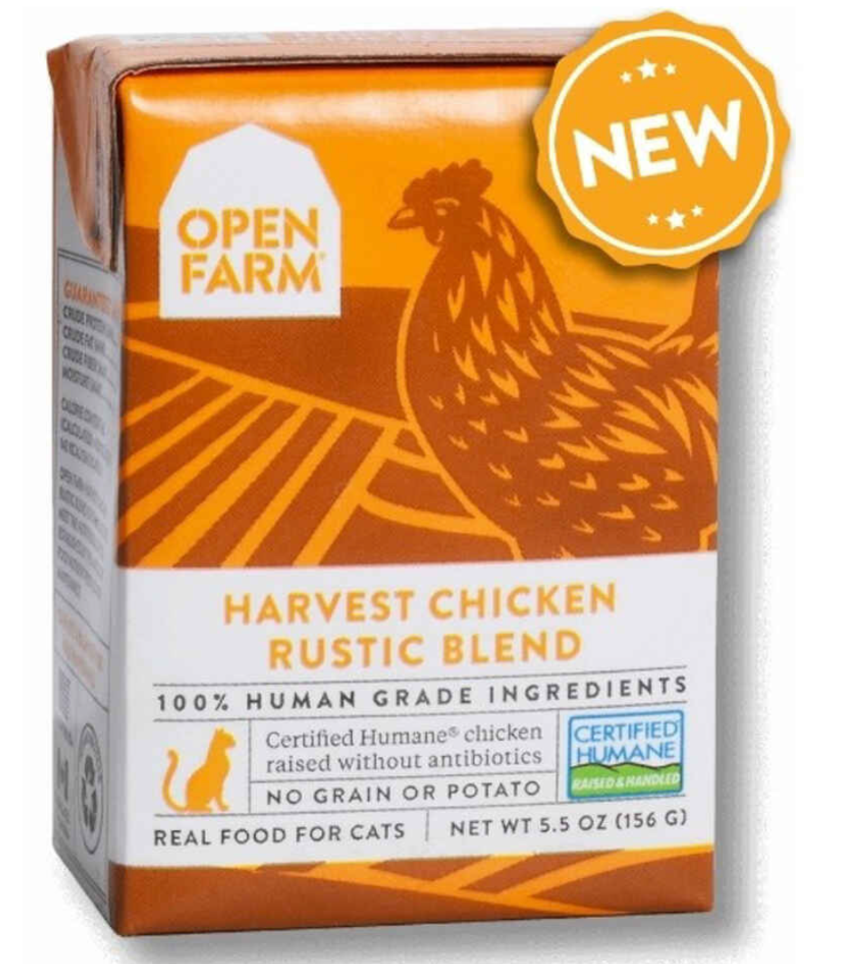 Open Farm Grain Free Harvest Chicken Recipe Rustic Blend Wet Cat Food, CASE OF 12