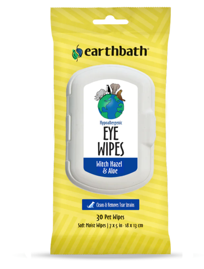 Earthbath Eye Wipes for Dogs & Cats, 30 count