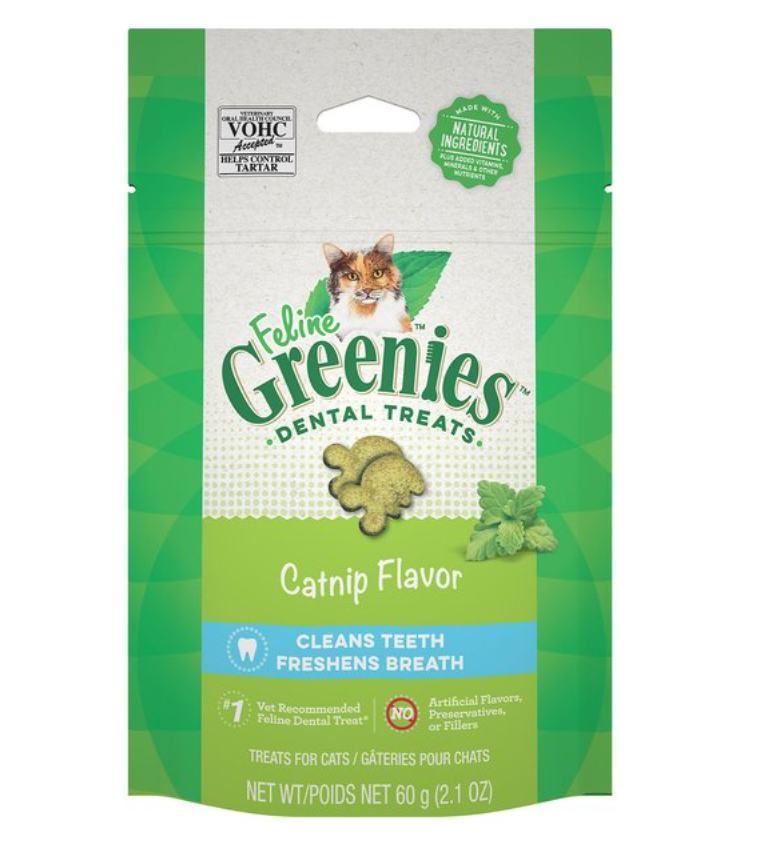 Greenies Feline Natnip Flavor Adult Dental Cat Treats