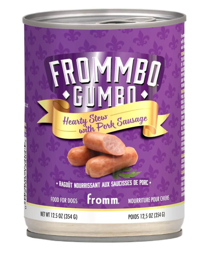 Fromm Frommbo Gumbo Hearty Stew With Pork Sausage Food For Dogs 12.5 Oz