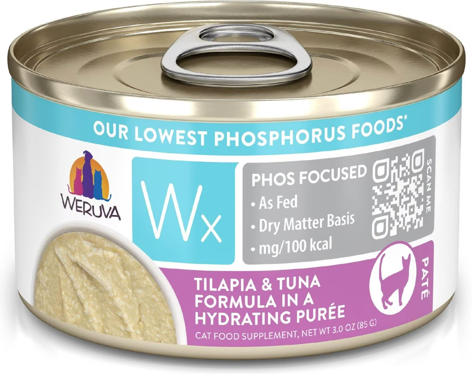 Weruva WX Low Phosphorus "Tilapia & Tuna" Grain-Free Canned Cat Food