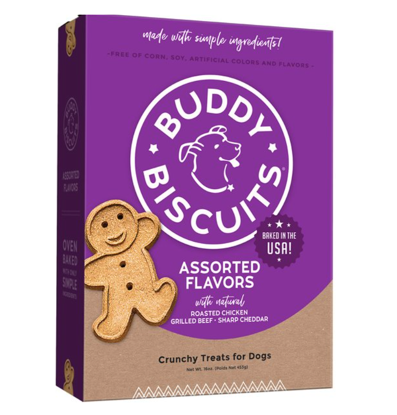 Buddy Biscuits Oven Baked Healthy Whole Grain Crunchy Dog Treats Assorted Flavors