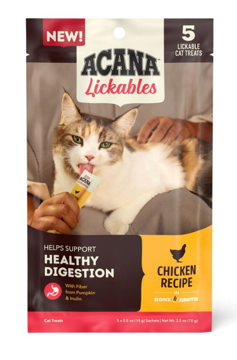 Acana "Lickables" Cat Treats, 5 x 0.5 tubes, Chicken