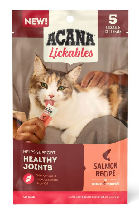 Acana "Lickables" Cat Treats, 5 x 0.5 tubes, Salmon