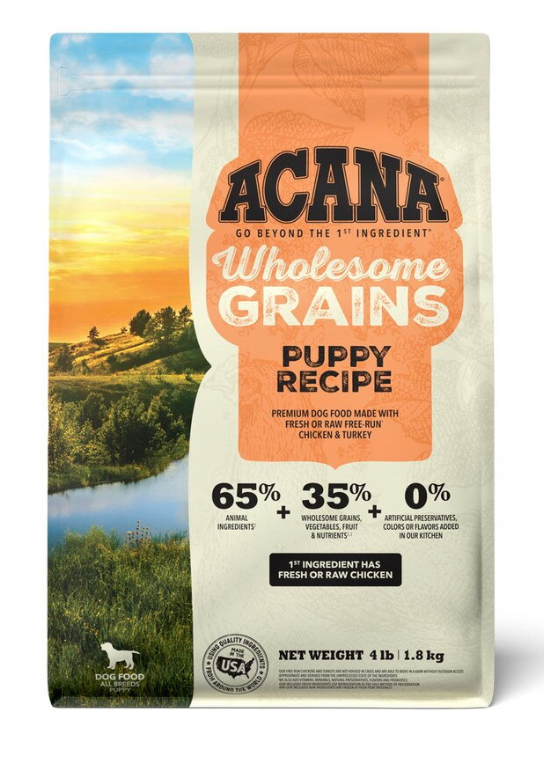 Acana Wholesome Grains, Chicken, Turkey & Grains Dry Dog Food, Puppy Recipe