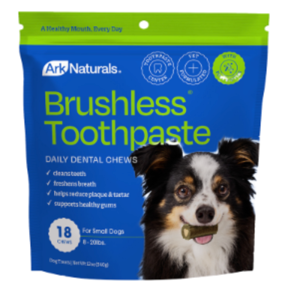 Ark Naturals "Brushless Toothpaste"Dental Dog Chews,  Small Dogs