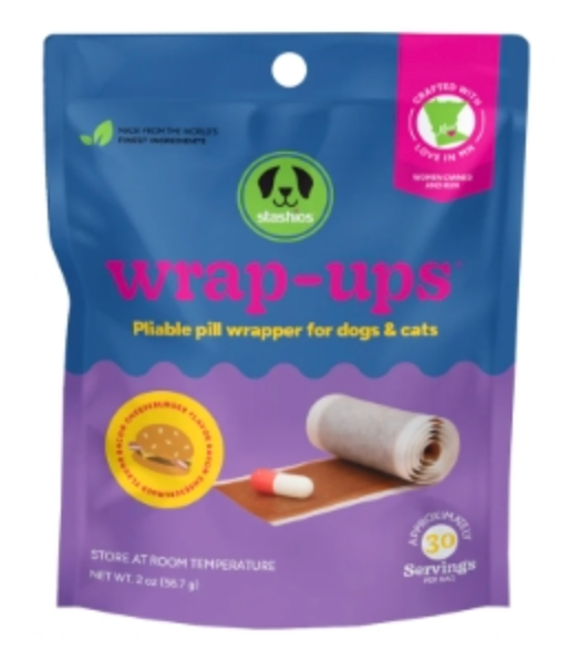 Stachios Wrap Ups® Pill Wrapper for Dogs & Cats, Bacon Cheeseburger