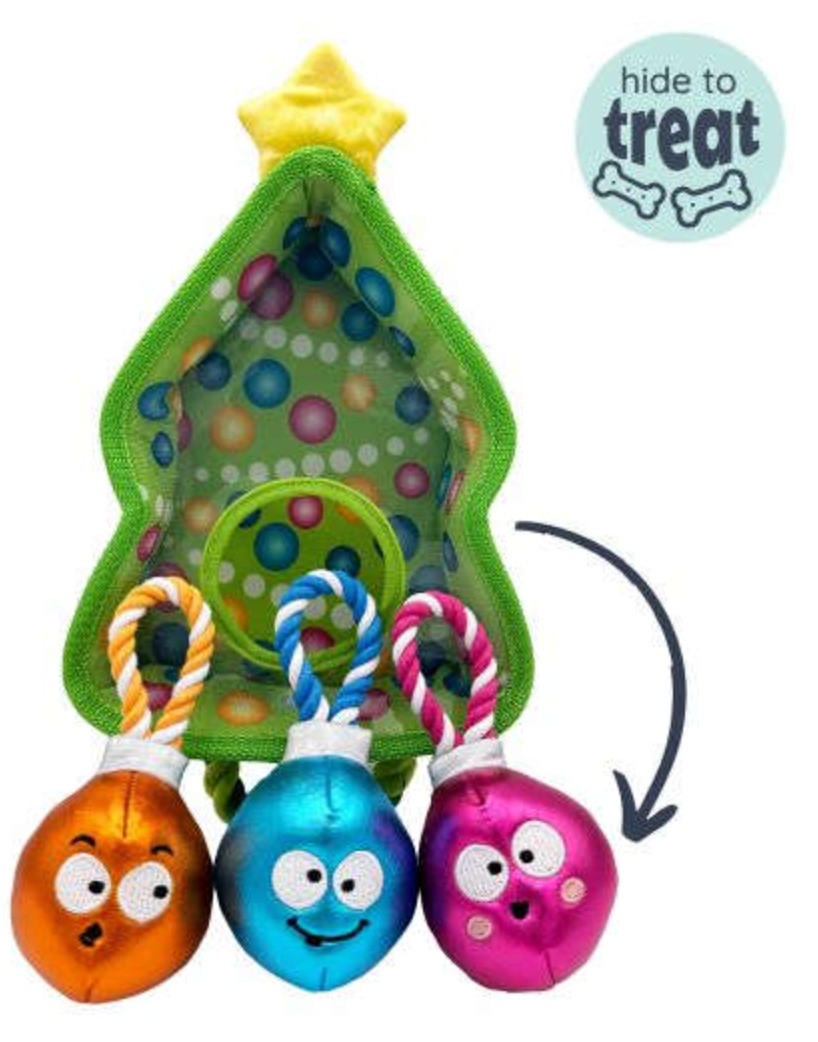 Huxley & Kent Hunt 'N Squeak Christmas Tree Interactive Dog Toy