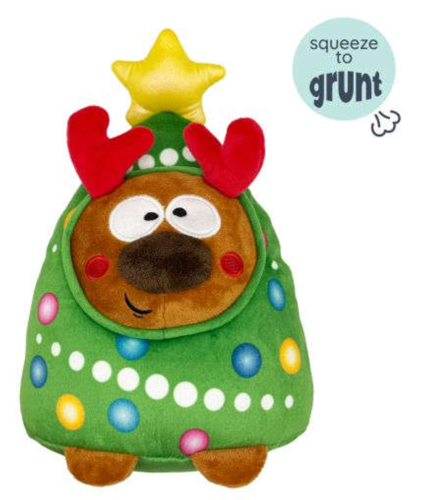 Huxley & Kent Pudgies Rocky Around Tree Holiday Dog Toy