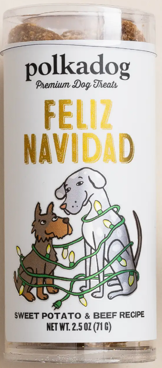 PolkaDog Wonder Nuggets "Feliz Navidad," 2.5 oz Holiday Dog Treats