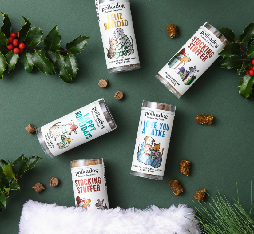 PolkaDog Wonder Nuggets "Feliz Navidad," 2.5 oz Holiday Dog Treats