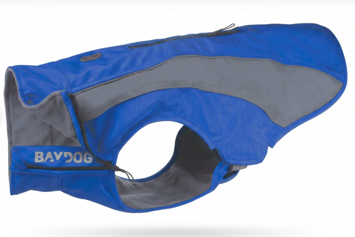 BayDog Saginaw Fleece Dog Coat, (XS-XXL) Blue