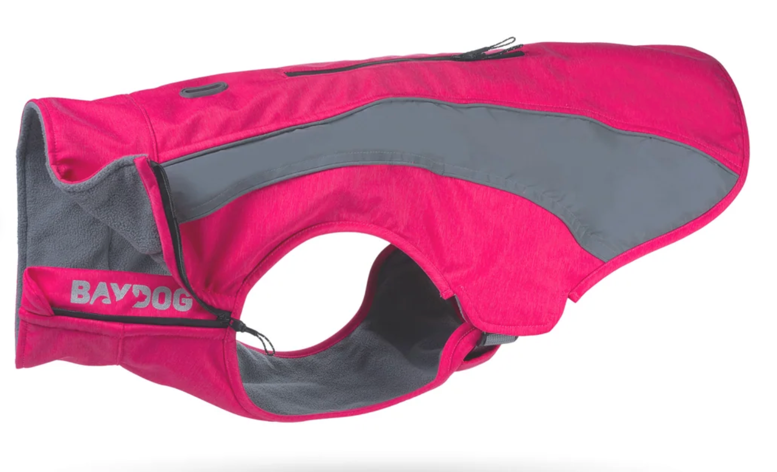 BayDog Saginaw Fleece Dog Coat, (XS-XXL) Pink