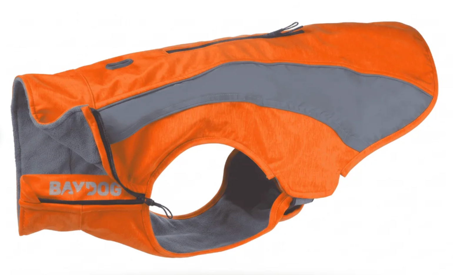 BayDog Saginaw Fleece Dog Coat, (XS-XXL) Orange