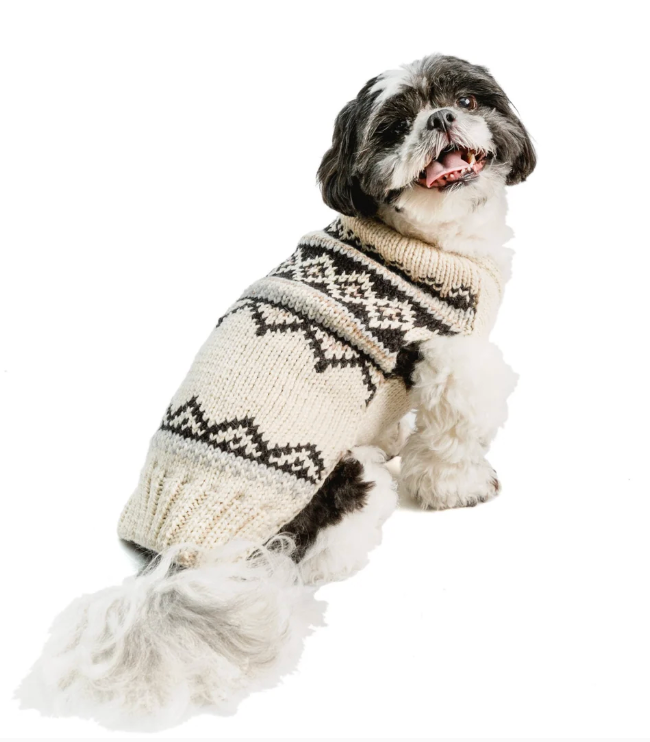 Chilly Dog Alpaca Cream Wyatt Dog Sweater (S, M, L)