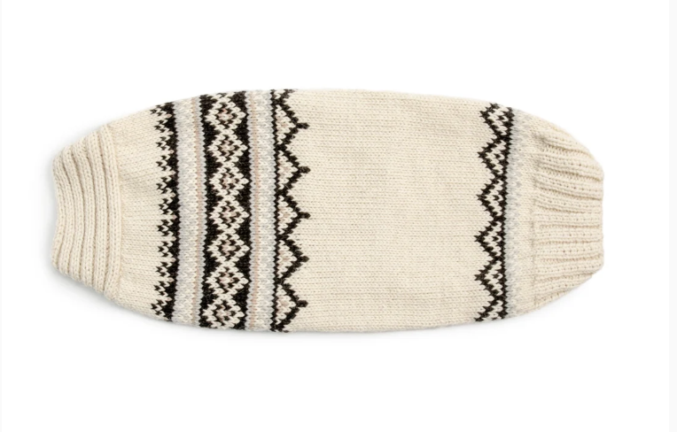 Chilly Dog Alpaca Cream Wyatt Dog Sweater (S, M, L)