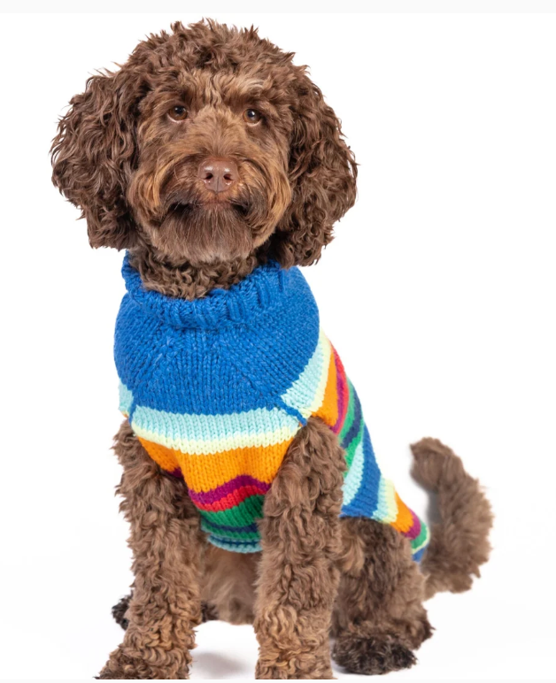 Chilly Dog Alpaca Royal Stripe Dog Sweater (S, M, L)