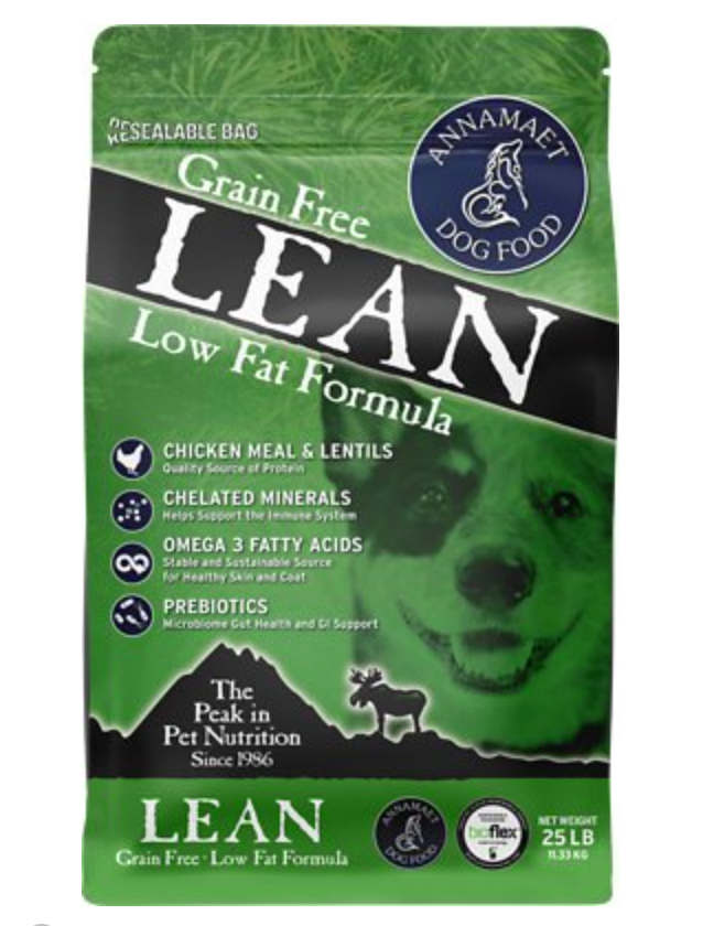 Annamaet Grain Free Lean Low Fat Dry Dog Food Animal Connection LLC