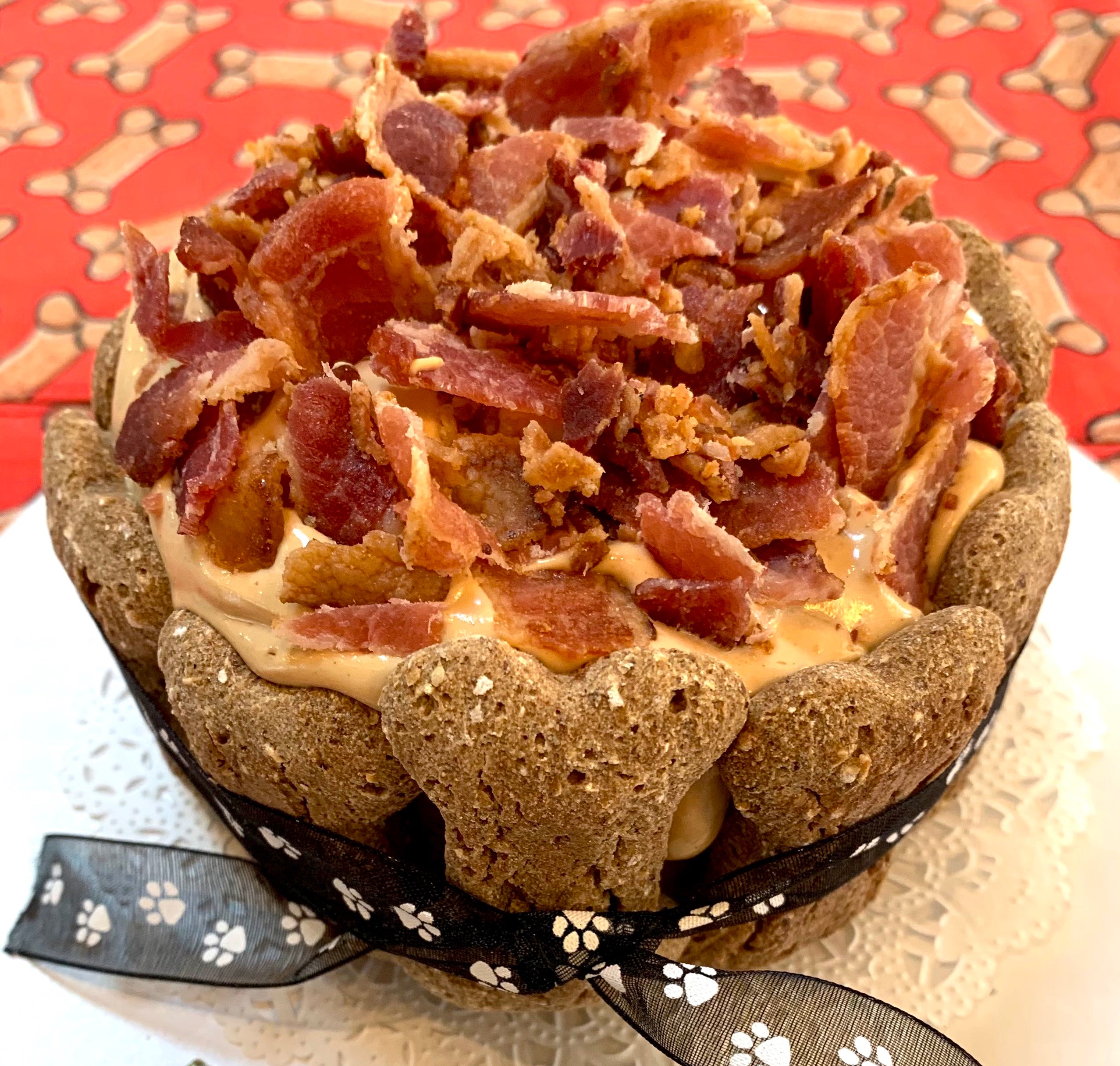 Bakery, Celebration Cake & Cookie Combo, Topped with Crunchy Bacon