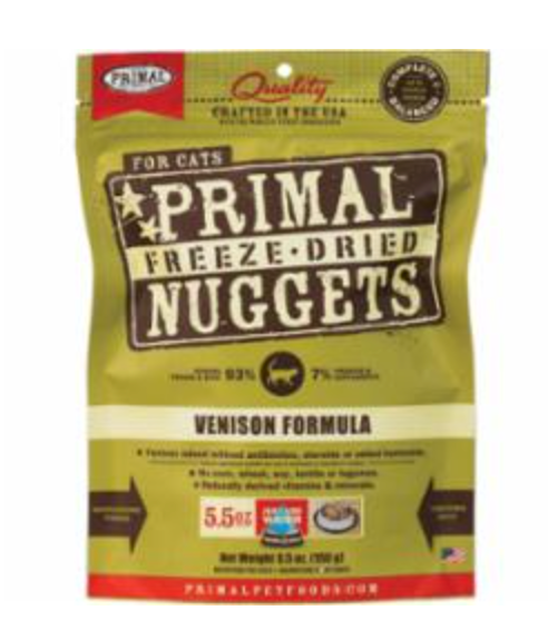 Primal Cat Freeze Dried Nuggets Venison 5.5 oz