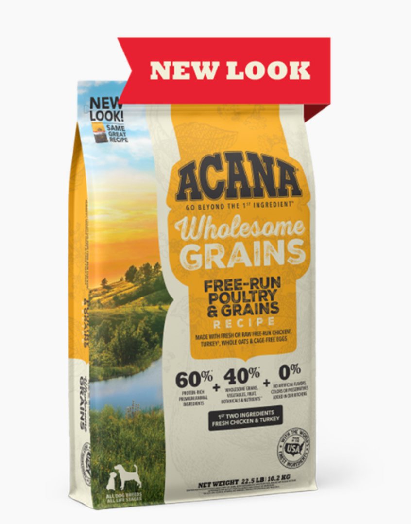 Acana Wholesome Grains, Free Run Poultry & Grains Dry Dog Food