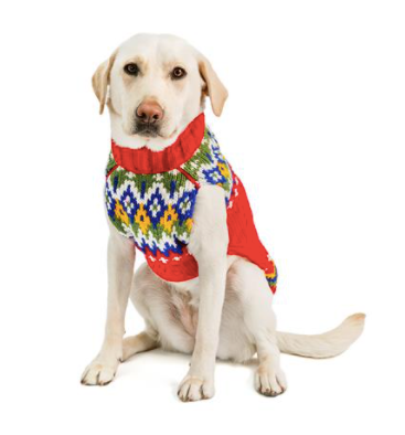 Dog Jumper Jolly Christmas Jumper Chilly Dog Jolly Red FairIsle