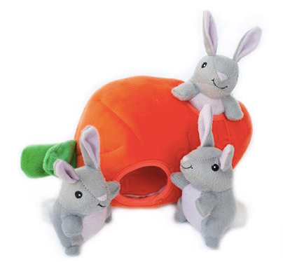 ZippyPaws Bunny 'N Carrot Burrow Dog Toy