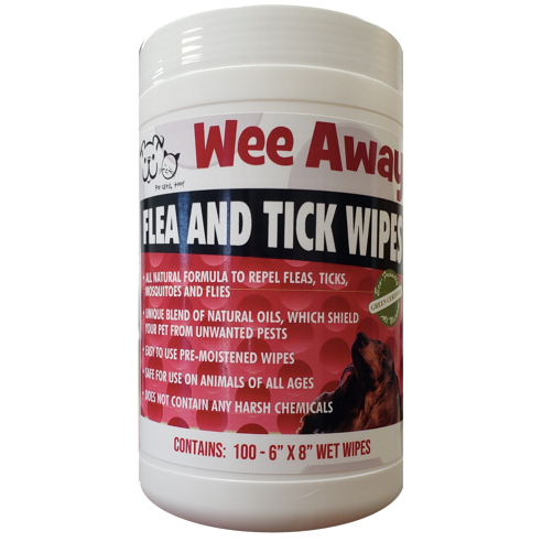 Wee Away Flea & Tick 100 count Wipes