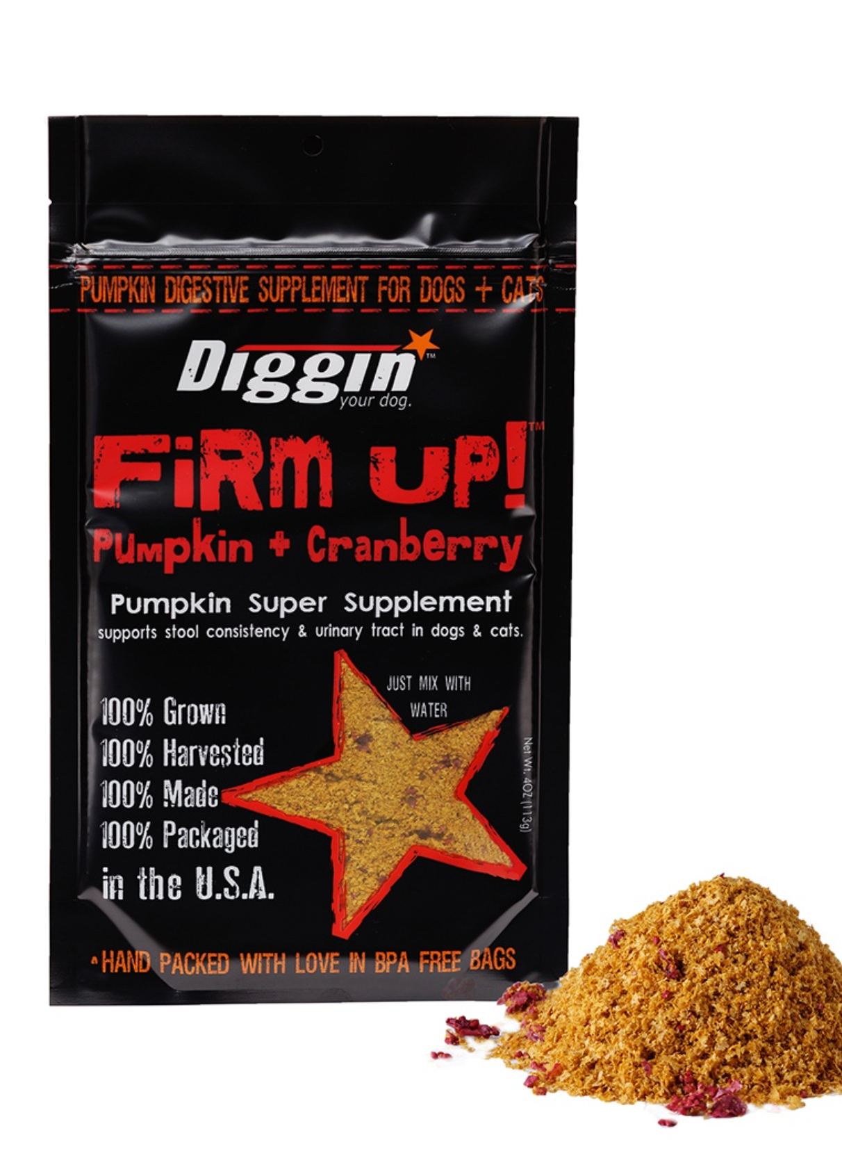 Diggin Your Dog Firm Up! Cranberry & Pumpkin Super Supplement
