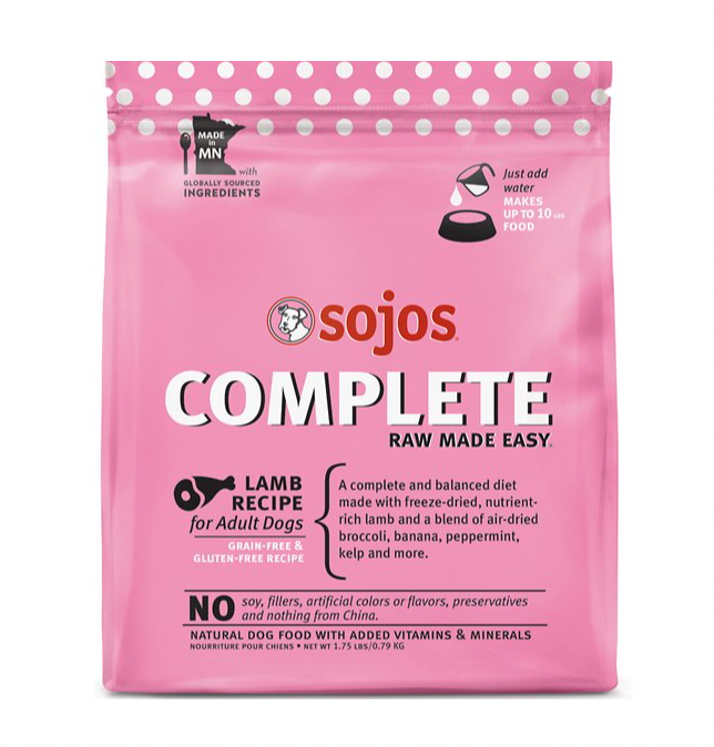 Sojos Complete Lamb Recipe Freeze Dried Dog Food