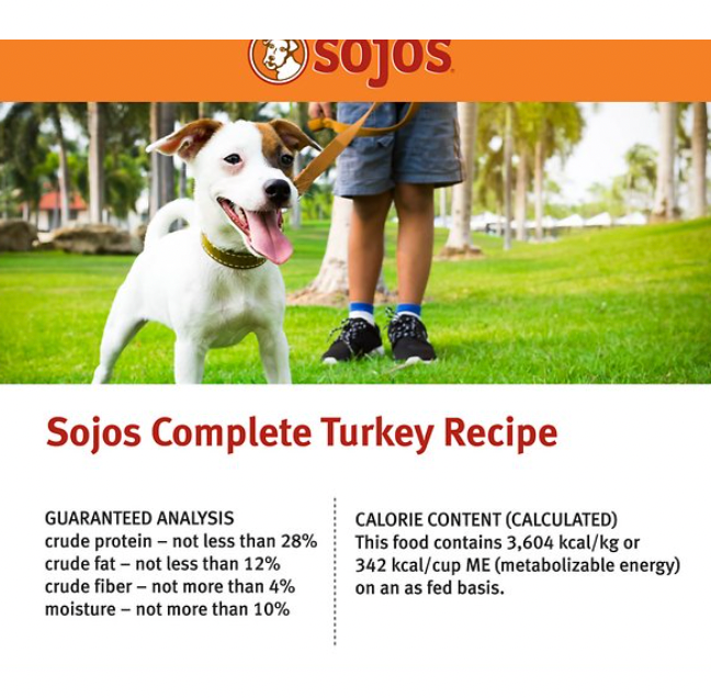 Sojos Complete Turkey Recipe Freeze Dried Dog Food