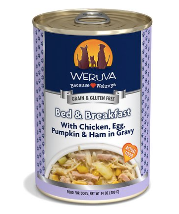 Weruva Classics "Bed & Breakfast" with Chicken, Egg, Pumpkin & Ham in Gravy Grain-Free Canned Dog Food