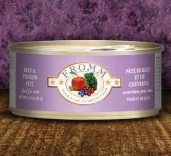Fromm Four Star Beef Venison Pate Canned Cat Food Animal