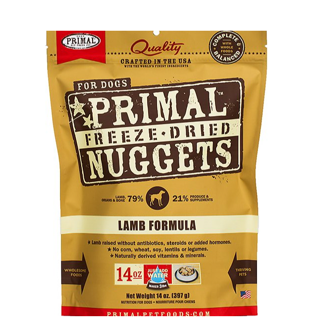 Primal Dog Freeze Dried 14 oz. Nuggets, Lamb