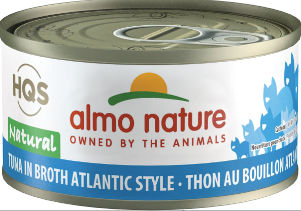 Almo Nature HQS Tuna in Broth Atlantic Style Canned Cat Food, 2.47 oz.
