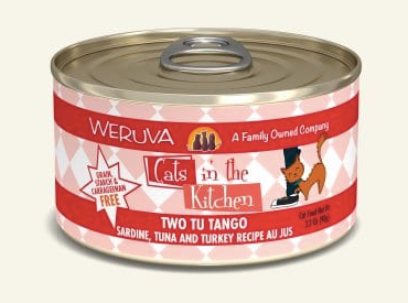 Weruva Cats In The Kitchen "Two Tu Tango" Sardine, Tuna and Turkey Au Jus Recipe Canned Cat Food