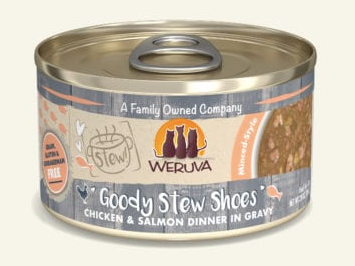 Weruva Stew  "Goody Stew Shoes" Chicken & Salmon Dinner in Gravy Canned Cat Food