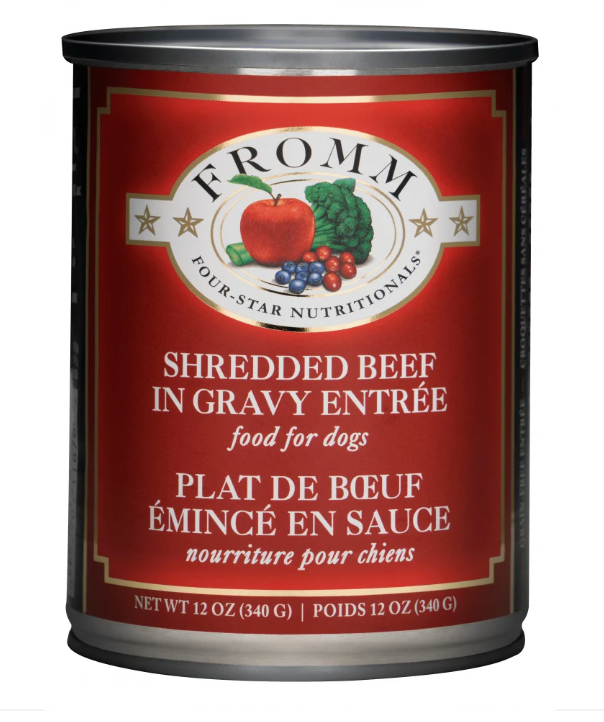 Fromm Four-Star Shredded Beef in Gravy Entrée Canned Dog Food