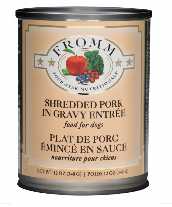 Fromm Four-Star Shredded Pork in Gravy Entrée Canned Dog Food