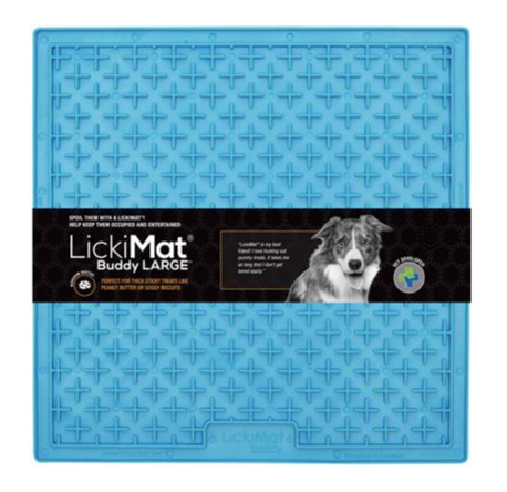 LICKIMAT Buddy Slow Feeder Dog Lick Mat, Turquoise, X-Large