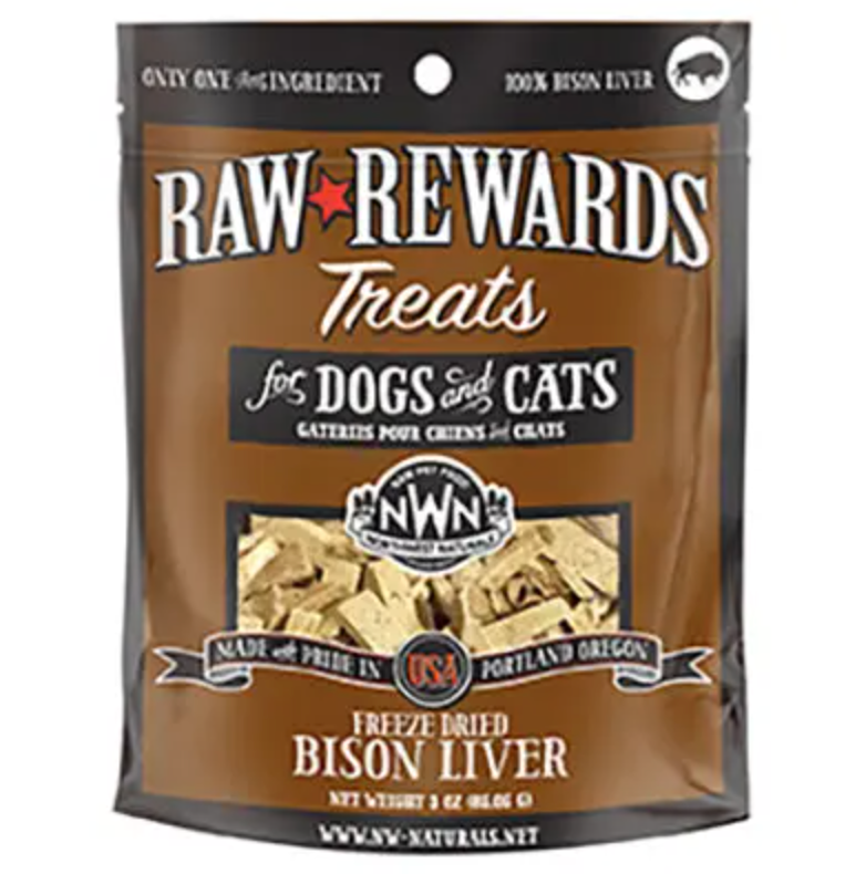 Northwest Naturals "Raw Rewards" Freeze Dried Dog & Cat Treats, Bison Liver