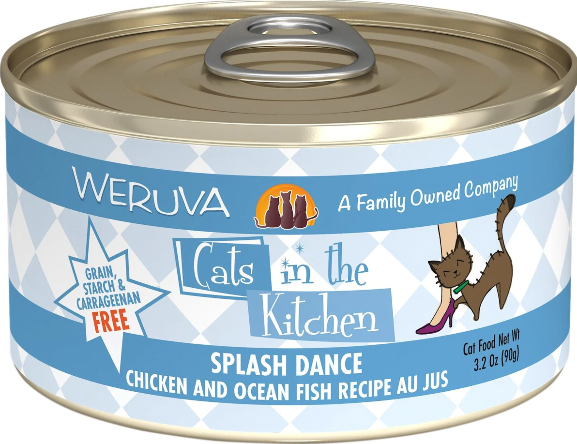 Weruva Cats In The Kitchen "Splash Dance" Chicken and Ocean Fish Au Jus Recipe Canned Cat Food