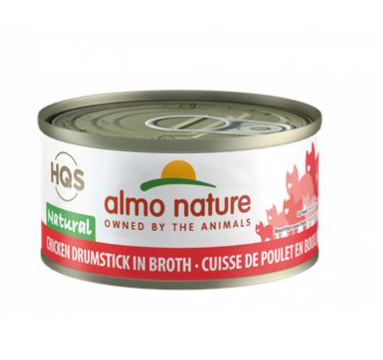Almo Nature HQS Chicken Drumstick in Broth Canned Cat Food, 5.29 oz.